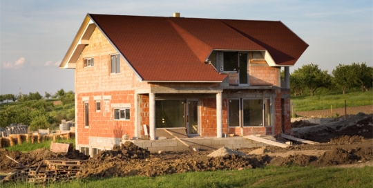 Modern Home in construction Progress